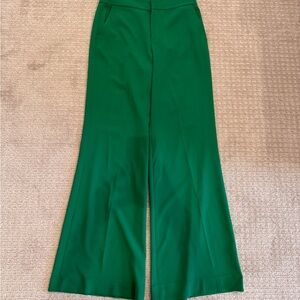 Alice + Olivia Vibrant Green Wide-Leg Pants
